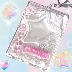 硬質ケースデコ トレカケース トレカキーホルダー y2k ピンク