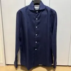 美品|GALLIPOLI camiceria リネンシャツ ネイビー 50のサムネイル