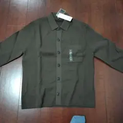 ●UNIQLO ミラノリブシャツカーディガン ブラウン●L