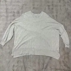 【オーバーサイズ】tumugu: 長袖 プルオーバー フリーサイズ 白 シャツ