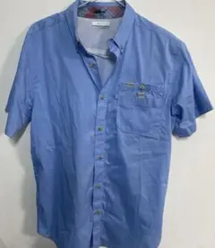 Columbia 半袖シャツ ライトブルー サイズS(M〜L相当)