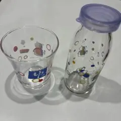 夏目友人帳　一番くじ　にゃんこ先生キャラクターイラスト入りグラスセット