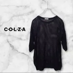 表示タグ無 COLZA コルザ ハニーズ メッシュ カットソー 5分袖 M 秋