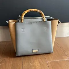 2wayバンブーハンドル ハンドバッグ
