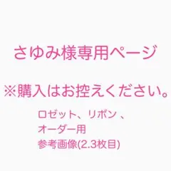 さゆみ様専用ページ