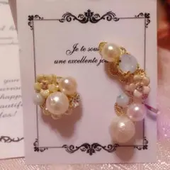 黄色お花のイヤーカフセット