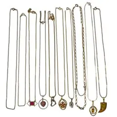 ⭐️343-ゴールド ネックレス 10点セット 多様なデザイン