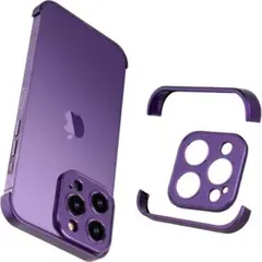 iPhone 13 Pro ケース カメラレンズプロテクター パープル