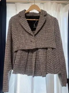 ツイードジャケットとスカートのセットアップ