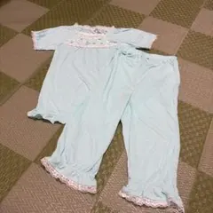 motherwaysキッズ パジャマ セットアップ 水玉 レース 140cm