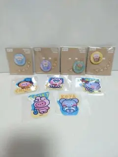 BT21 缶バッジ ステッカー 9点セット