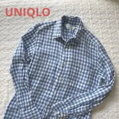 UNIQLO チェック柄リネンシャツ　Sサイズ（メンズ）
