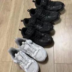 瞬足 ブラック スニーカー　3足　バラ売り可