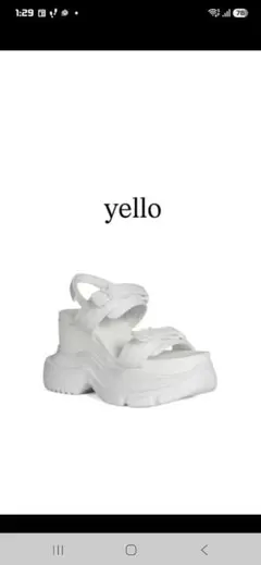 yello 厚底スポーツサンダル ホワイトのサムネイル