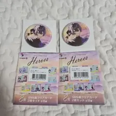 にじさんじ 海の家 HEROES 小柳ロウ 缶バッジ 2個 クリカ 2個