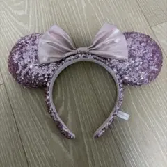 ディズニー　カチューシャ スパンコール ピンク