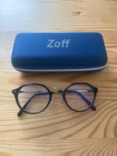 Zoff ラウンドフレームメガネ ケース付き