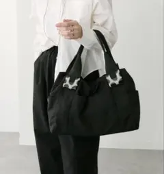 イアパピヨネ ショルダー付き 樹脂パーツ トートバッグ Mサイズ