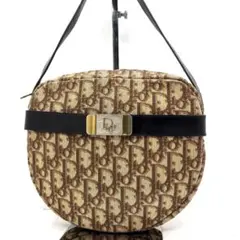 【美品】Dior ショルダー バッグ トロッター キャンバス レザー