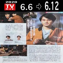 中村蒼さん 切り抜き 1ページ(G20.6/12号)