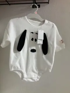 【新品未使用】スヌーピー ロンパース ホワイト 70cm