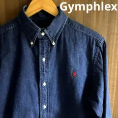 【可愛い】Gymphlex コットンデニム ボタンダウンシャツ
