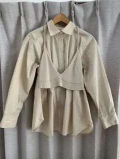 CASA FLINE ニットブラドッキングシャツのサムネイル