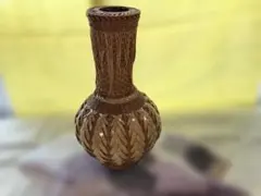竹細工 花入 竹編み 花瓶 伝統工芸「綺麗な作りの先品です。」