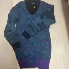 タグ付きディーゼルニットワンピース