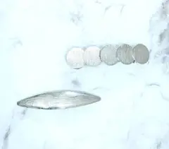 【美品】夏にぴったり　シルバー　バレッタ　2個セット　ヘアアクセサリー