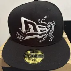 new era 59FIFTY 鳥獣戯画 フラッグロゴ ブラック 7 3/4 ニューエラ 59FIFTY 鳥獣戯画 フラッグロゴ ブラック サイズ 7 3/8