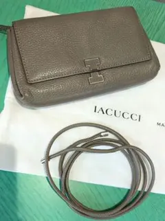 お値下げIACUCCI ウォレットショルダー　イアクッチ　グレージュ お値下げIACUCCI ウォレットショルダー イアクッチ グレージュ
