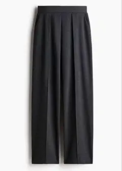 H&M ハイウエストテーラードパンツ　ダークグレーS