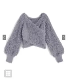 GRL フェザーニットカシュクールトップス kz448