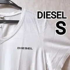 DIESEL ホワイト Vネック 薄手 Tシャツ S