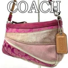 coach leather patchwork one shoulder bag