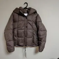 ブラウン 中綿ジャケット フード付きジャンパーブルゾン