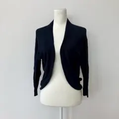 【a0902】ロペ カーディガン 紺 M 無地 羽織 シンプル 春
