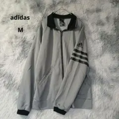 adidas グレー ジップアップジャケット M