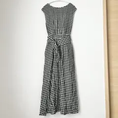 natural couture ワンピース　ワンピ　ギンガムチェック　ロング