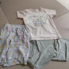 すみっコぐらし パジャマ 140cm ピンク・グレーとすててこ130cmのセット