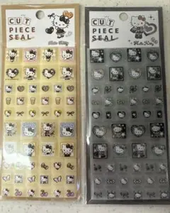 正規　キティ　タイルシール　カットピースシール　サンリオ　ヒョウ柄　セット