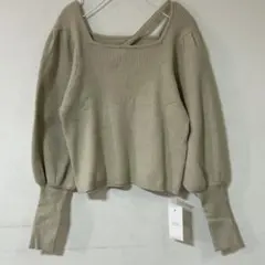 新品未使用LOWRYS FARM ベージュ リブ編み ニット 長袖 タグ付き