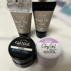 ネイルチップジェル 2本アイシングジェル &クレイジェル セット