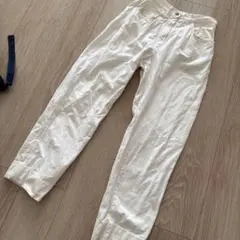 ホワイトカジュアルパンツ 100%コットンのサムネイル
