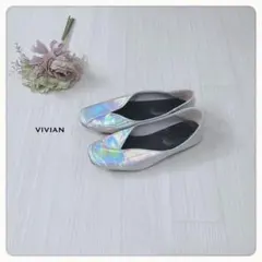 ♢【2way】ヴィヴィアン スクエアトゥ 切替デザインバブーシュ 2616