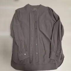 無印良品 コットン スタンドカラーシャツ Lサイズ