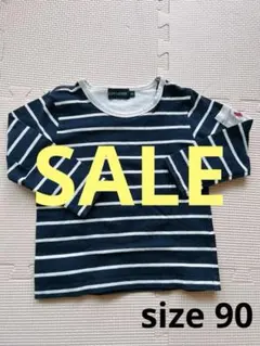 【超美品】Ralph Lauren 長袖T 90 ネイビー/ホワイト