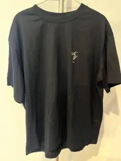 H&M ブラック　黒　半袖　Tシャツ　ロゴ