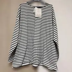 ストライプ柄 長袖カットソー 4L